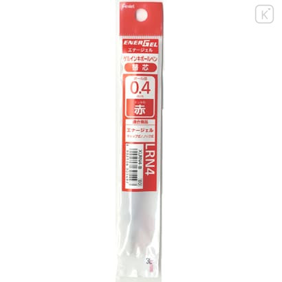 Japan Pentel EnerGel XLRN4 Gel Pen Refill - 0.4mm Red - 1