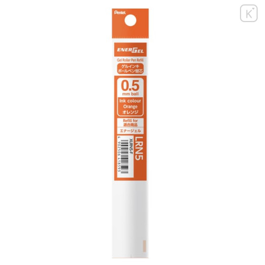 Japan Pentel EnerGel XLRN5 Gel Pen Refill - 0.5mm Orange - 1