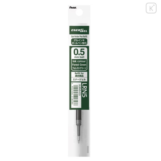 Japan Pentel EnerGel XLRN5 Gel Pen Refill - 0.5mm Forest Green - 1
