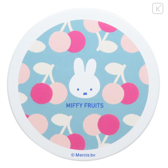 Japan Miffy Water Absorbing Coaster - Miffy : Fruits Cherry Turquoise - 1