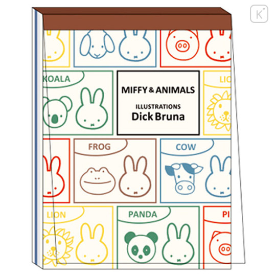 Japan Miffy A6 Notepad - Miffy&Animals Colorful - 1