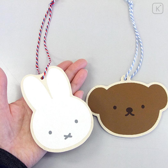 Japan Miffy Luggage Tag - Miffy : Face Wood Ornament - 3