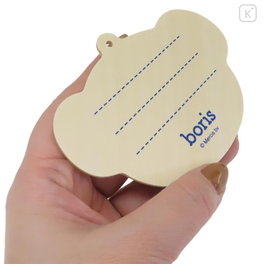 Japan Miffy Luggage Tag - Boris : Face Wood Ornament - 2