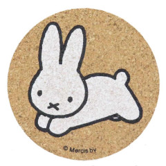 Japan Miffy Cork Coaster - Miffy : Face Colorful Running