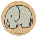 Japan Miffy Cork Coaster - Elephant Colorful - 1