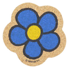 Japan Miffy Cork Coaster - Blue Flower Colorful