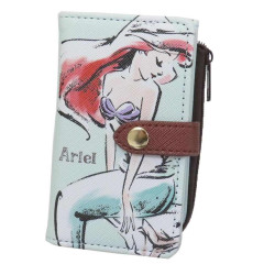 Japan Disney Key Case Card Holder & Coin Case - Ariel : Watercolor Mint