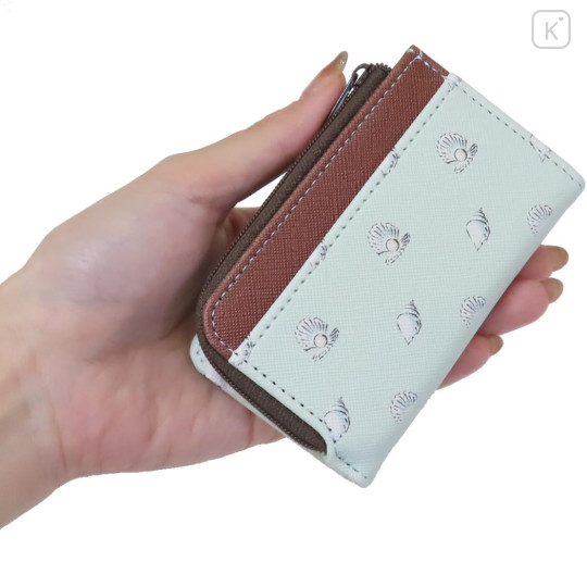 Japan Disney Key Case Card Holder & Coin Case - Ariel : Watercolor Mint - 2
