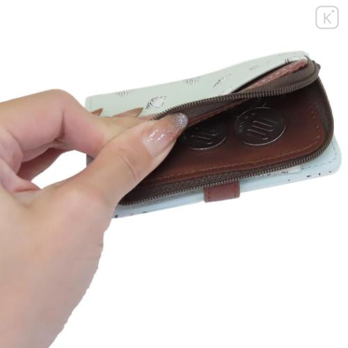 Japan Disney Key Case Card Holder & Coin Case - Ariel : Watercolor Mint - 4