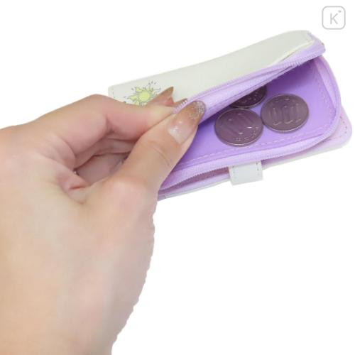 Japan Disney Key Case Card Holder & Coin Case - Rapunzel : Watercolor White - 4