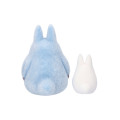 Japan Ghibli Flocked Figure - Totoro : Medium Blue & Small White - 8
