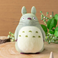 Japan Ghibli Flocked Figure - Totoro : Large Grey