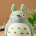 Japan Ghibli Flocked Figure - Totoro : Large Grey - 3