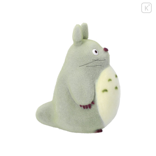 Japan Ghibli Flocked Figure - Totoro : Large Grey - 6