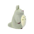 Japan Ghibli Flocked Figure - Totoro : Large Grey - 6