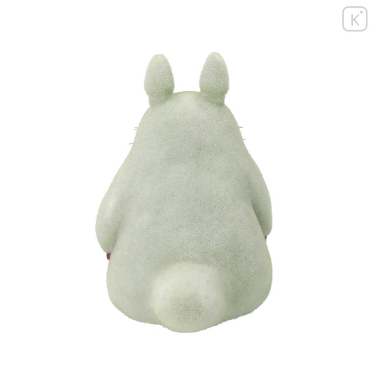 Japan Ghibli Flocked Figure - Totoro : Large Grey - 7
