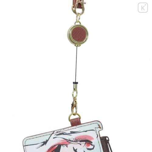 Japan Disney Pass Case Card Holder & Coin Case & Reel - Ariel : Watercolor Mint - 4