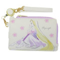 Japan Disney Pass Case Card Holder & Coin Case & Reel - Rapunzel : Watercolor White - 1