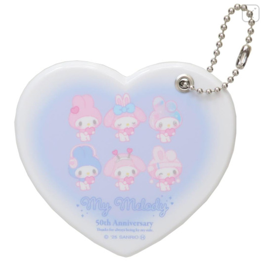 Japan Sanrio Hand Mirror - My Melody 50th Anniversary Girly Pop Heart Alignment - 1