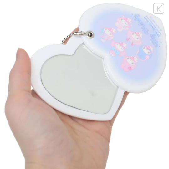 Japan Sanrio Hand Mirror - My Melody 50th Anniversary Girly Pop Heart Alignment - 3