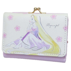 Japan Disney Trifold Wallet - Rapunzel : Watercolor Flower