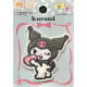 Japan Sanrio Patch Fluffy Embroidery Sticker For Cloth Surface - Kuromi : Heart