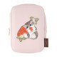 Japan Mofusand Clear Pouch With Mirror Cover - Cat : Strawberry Nyan
