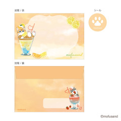 Japan Mofusand Letter Set - Cat : Colorful Soda Orange Lemon Strawberry