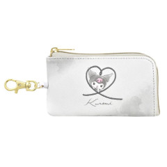 Japan Sanrio Pass Case & Key Case with Reel - Kuromi : Watercolor Cloud Drawing