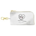Japan Sanrio Pass Case & Key Case with Reel - Kuromi : Watercolor Cloud Drawing - 1