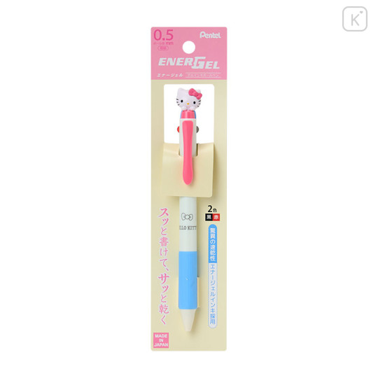 Japan Sanrio Original Mascot EnerGel 2 Color Multi Gel Pen - Hello Kitty - 1