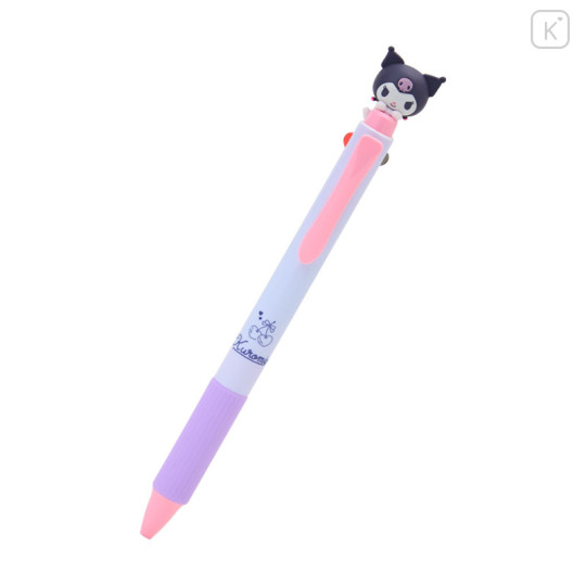 Japan Sanrio Original Mascot EnerGel 2 Color Multi Gel Pen - Kuromi - 2