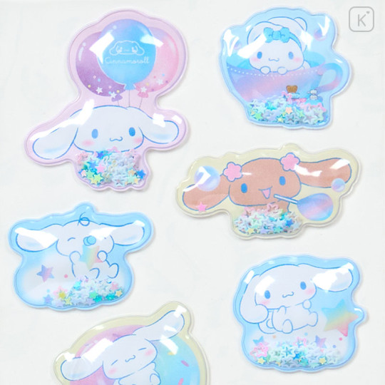Japan Sanrio Shake Shake Capsule Seal Sticker - Cinnamoroll : Star Night 3D - 3