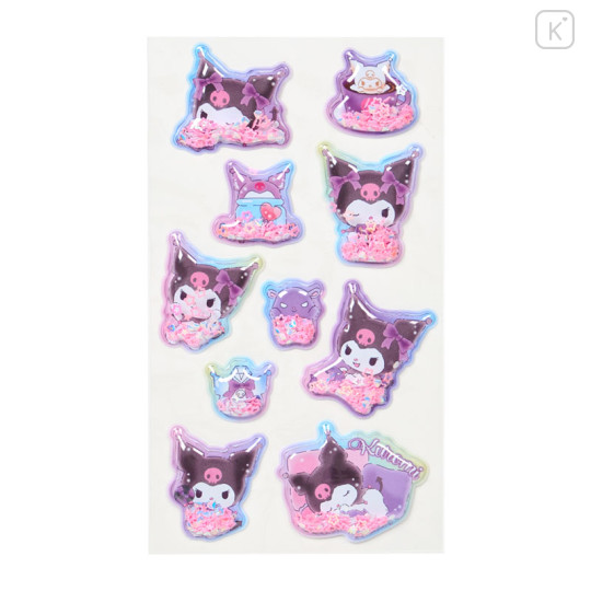Japan Sanrio Shake Shake Capsule Seal Sticker - Kuromi : Baku 3D - 2