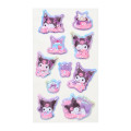 Japan Sanrio Shake Shake Capsule Seal Sticker - Kuromi : Baku 3D - 2
