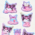 Japan Sanrio Shake Shake Capsule Seal Sticker - Kuromi : Baku 3D - 3