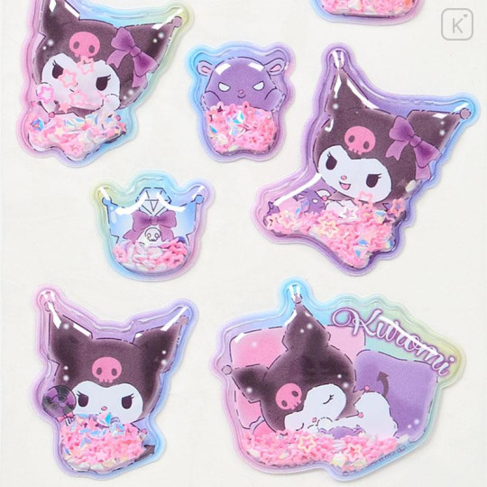 Japan Sanrio Shake Shake Capsule Seal Sticker - Kuromi : Baku 3D - 4