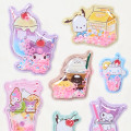 Japan Sanrio Shake Shake Capsule Seal Sticker - Characters : Soda Drink 3D - 3