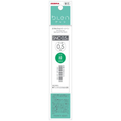 Japan Zebra bLen SNC-0.5 Multi Ballpoint Pen Refill - 0.5mm Green