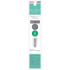 Japan Zebra bLen SNC-0.7 Multi Ballpoint Pen Refill - 0.7mm Green
