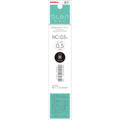 Japan Zebra bLen NC-0.5 Ballpoint Pen Refill - 0.5mm Black