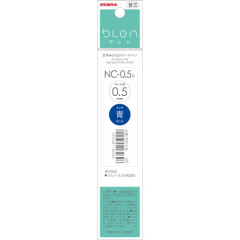Japan Zebra bLen NC-0.5 Ballpoint Pen Refill - 0.5mm Blue