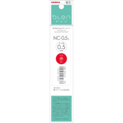 Japan Zebra bLen NC-0.5 Ballpoint Pen Refill - 0.5mm Red