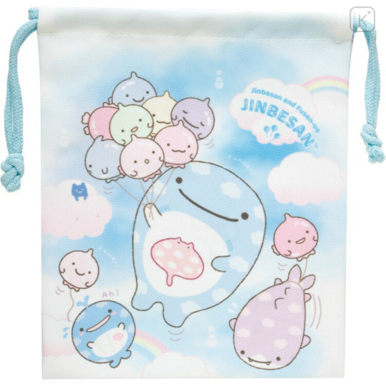 Japan San-X Drawstring Bag - Jinbesan : 10th Anniversary Balloon Fish - 1