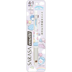 Japan San-X Sarasa Multi 4+1 Gel Pen & Mechanical Pencil - Jinbesan : 10th Anniversary Balloon Fish