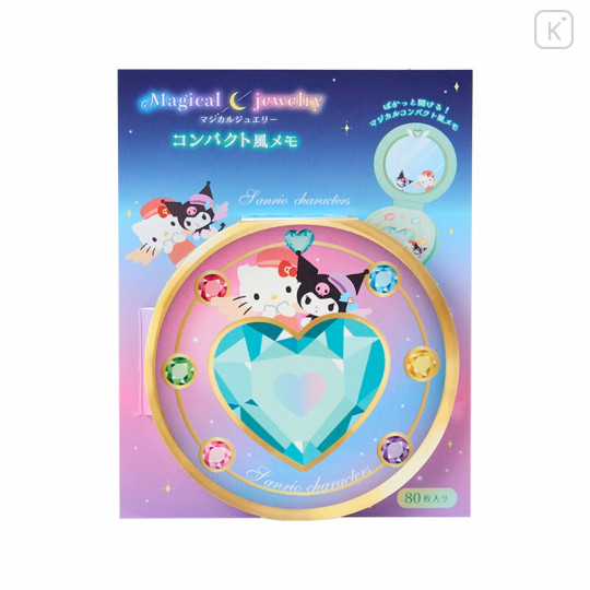 Japan Sanrio Compact Memo - Hello Kitty & Kuromi : Magical Jewelry - 1