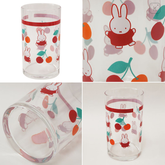 Japan Miffy Glass Tumbler - Miffy : Retro Cherry - 2