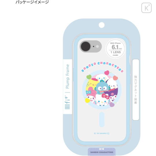 Japan Sanrio IIIIfit Plump Frame iPhone 16e Case - Mix - 7