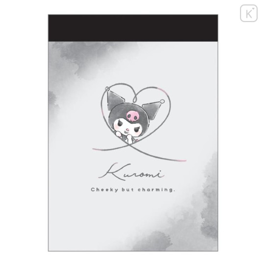 Japan Sanrio Mini Notepad - Kuromi : Watercolor Cloud Drawing - 1