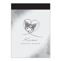 Japan Sanrio Mini Notepad - Kuromi : Watercolor Cloud Drawing